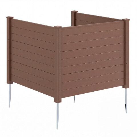 48 x 97 cm kliimaseadme aed, 3 paneeli, metallist maavaiadega, terrassile ja tagaaeda - pruun