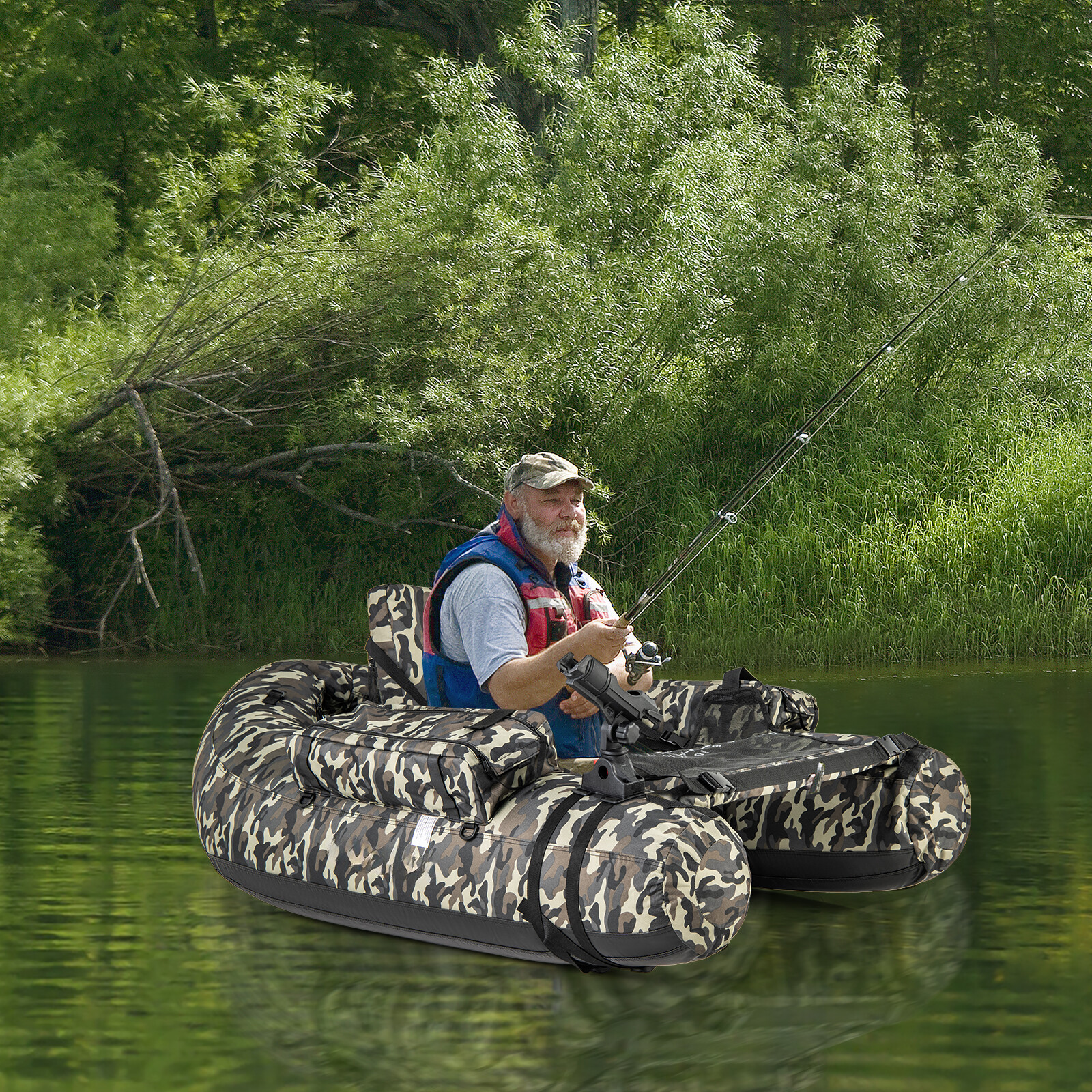 Immagine prodotto - Dettaglio belly boat con accessori