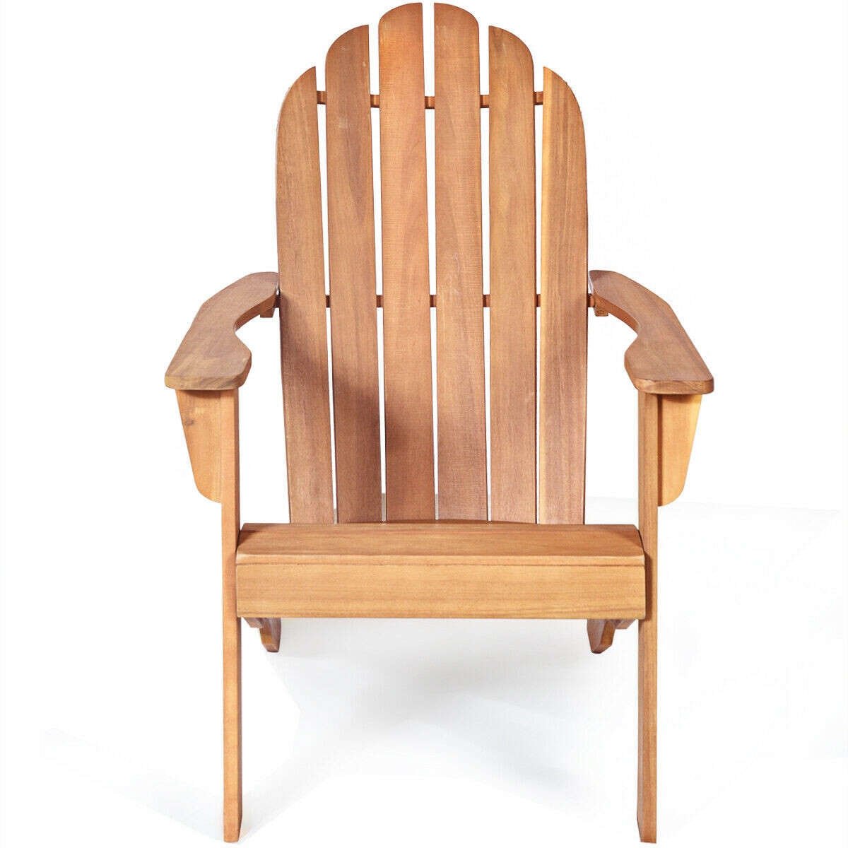 Akaatsiapuidust ergonoomilise disainiga Adirondacki stiilis välitool – naturaalne
