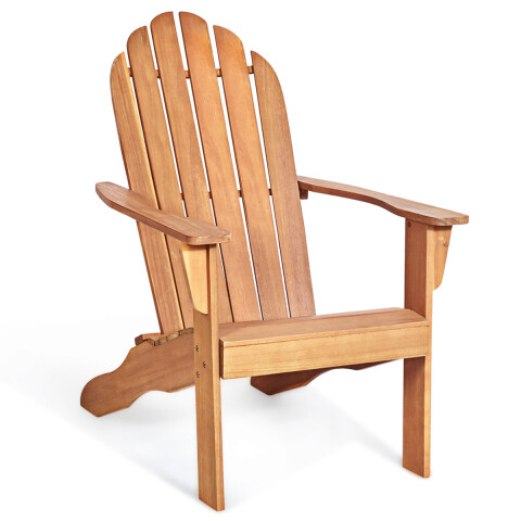 Akaatsiapuidust ergonoomilise disainiga Adirondacki stiilis välitool – naturaalne