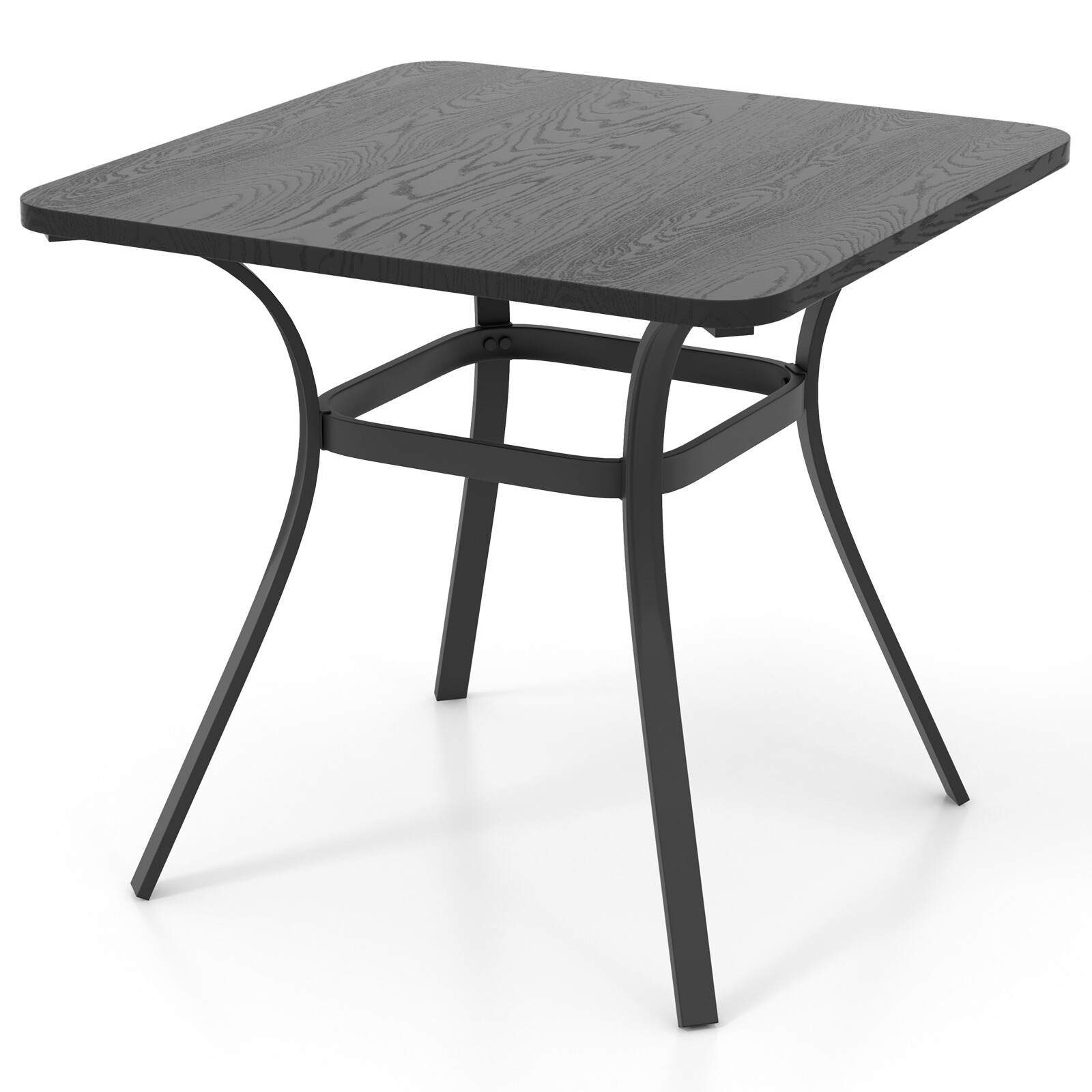 81 cm terrassi söögilaud metallist kandiline söögilaud 4 kumera jalaga - hall