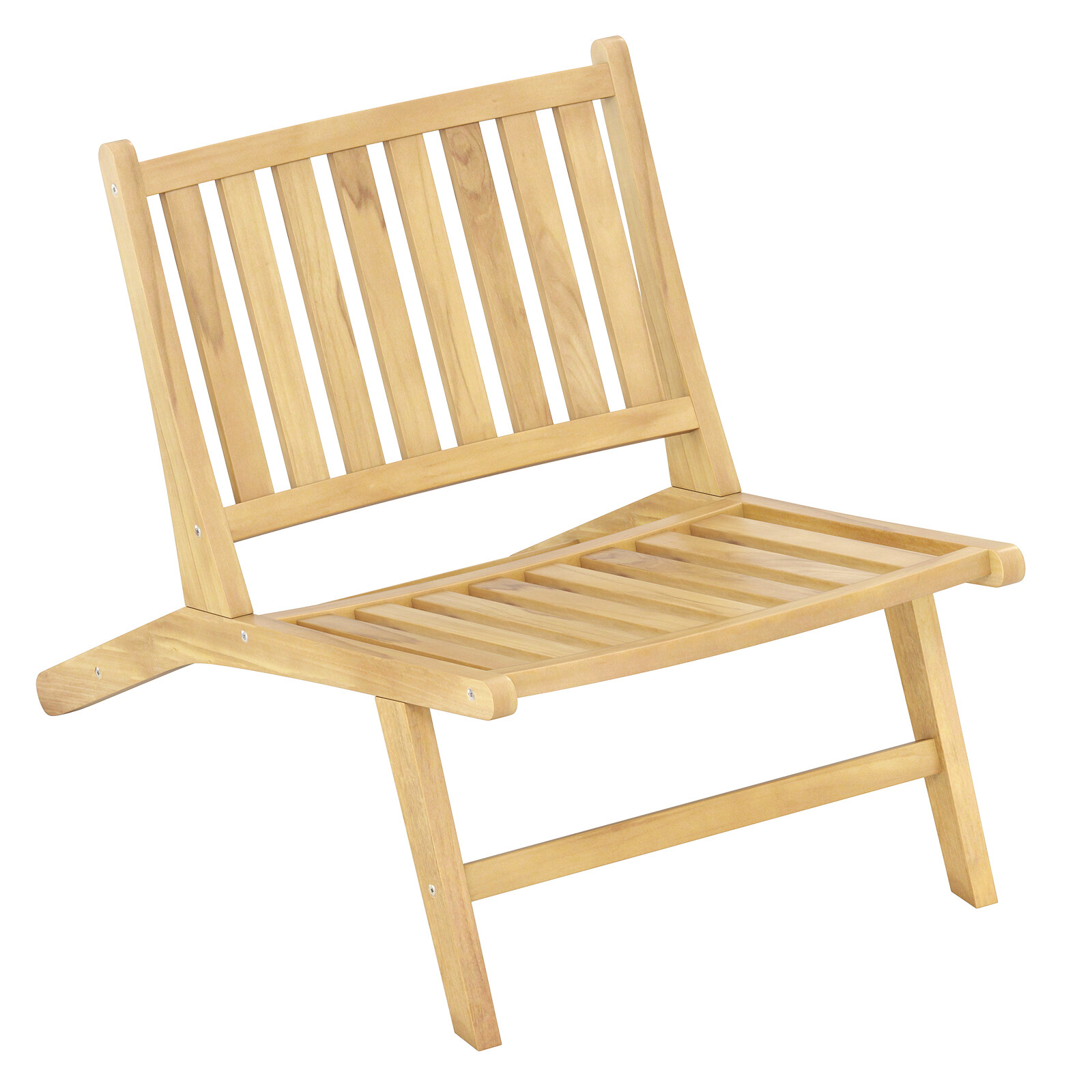 Teak Wood Outdoor Reclining Chair with Comfortable Backrest Teak Wood Outdoor Reclining Chair with Comfortable Backrest