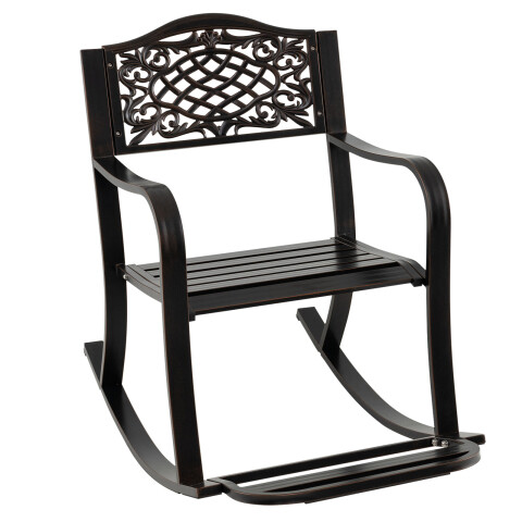 Terrassi kiiktool jalatoe ja kumerate käetugedega - pruun