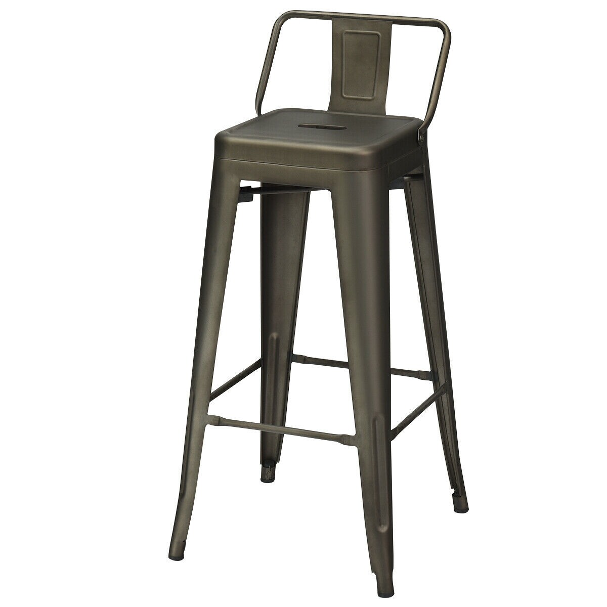 76 cm komplekt (4 metallist baaritooli madala seljatoe ja kummist jalgadega) - Gun