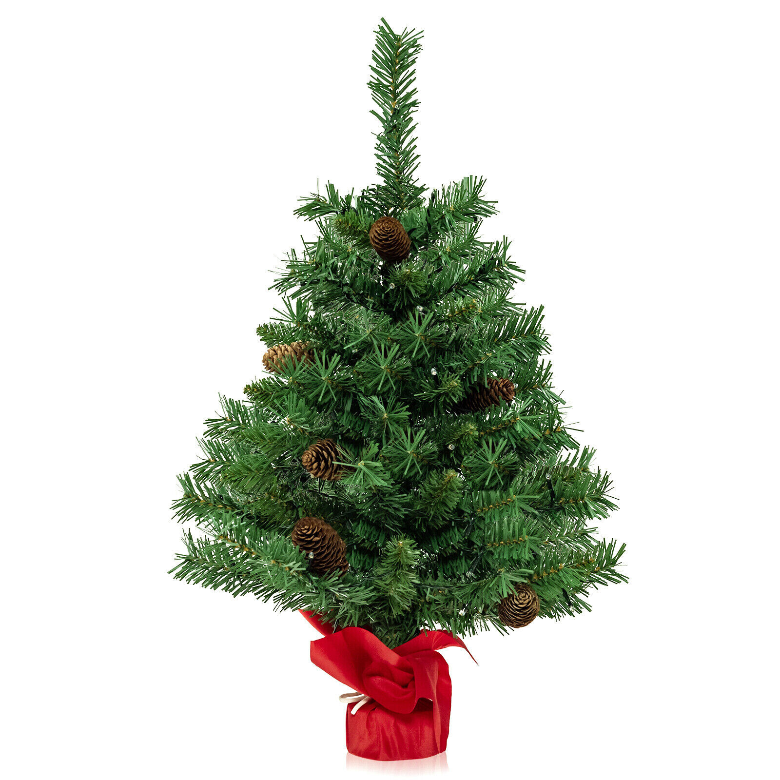 64 cm eelvalgustusega mini lauapealne jõulupuu 50 LED-tulega