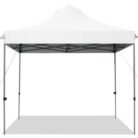 10' x 10' kaasaskantav pop-up varikatusega peotelk, reguleeritav, rullkotiga - valge