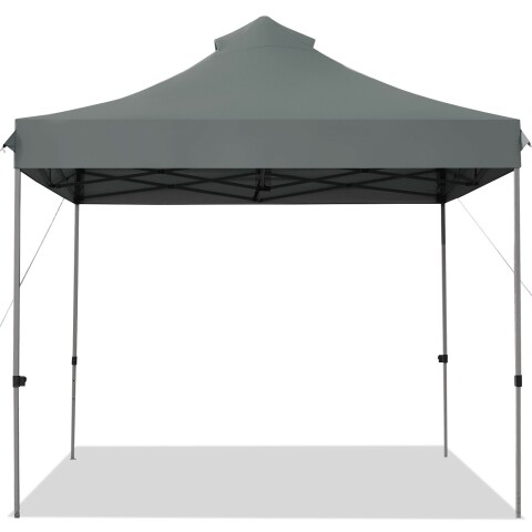10' x 10' kaasaskantav hüpikvarikatusega peotelk, reguleeritav rullkotiga - hall