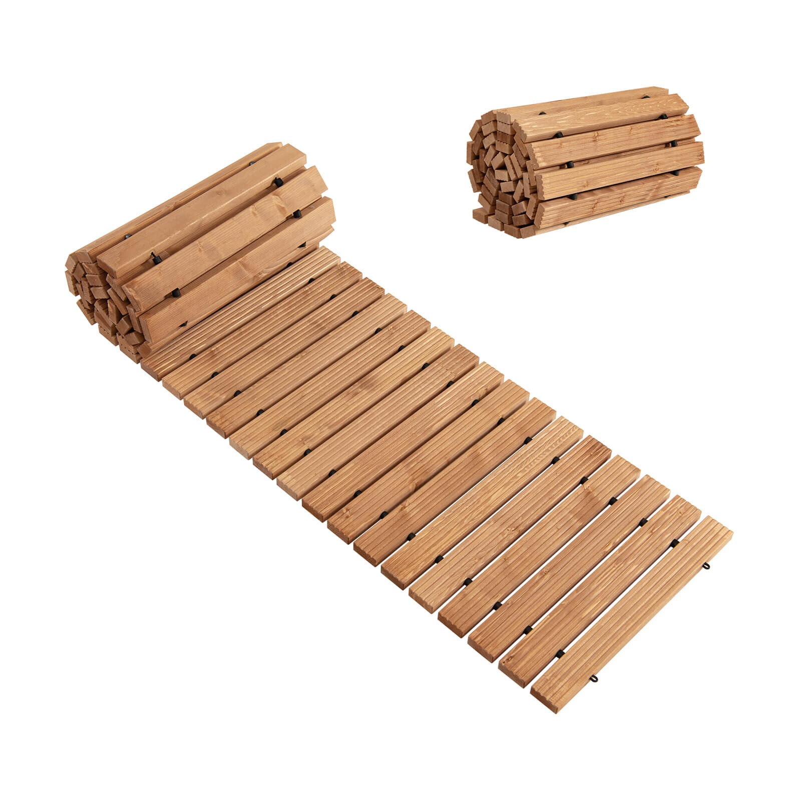 2,4 meetri pikkune ilmastikukindel terrassirada lehtpuidust – 43 cm