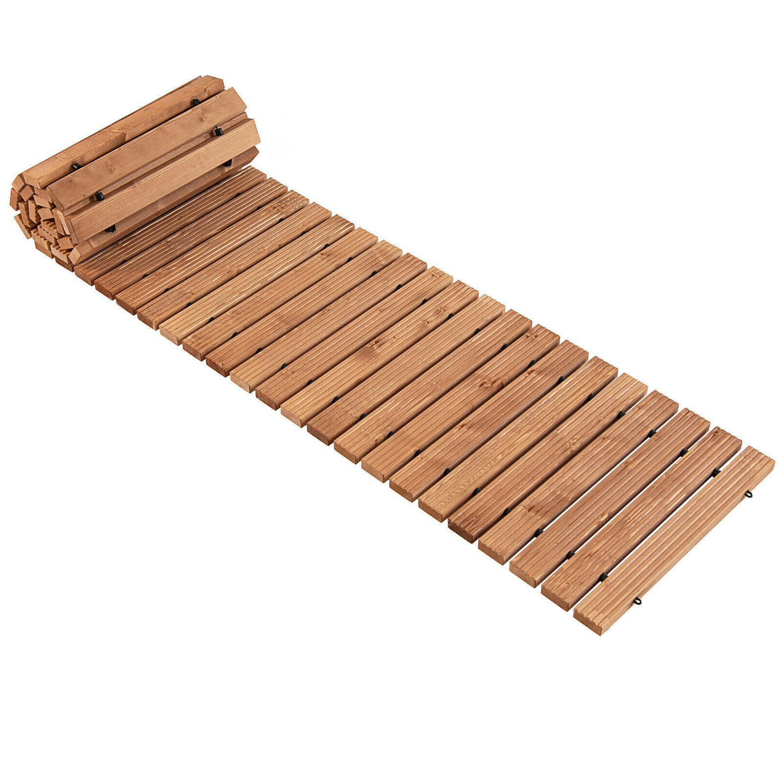 2,4 meetri pikkune ilmastikukindel terrassirada lehtpuidust – 43 cm