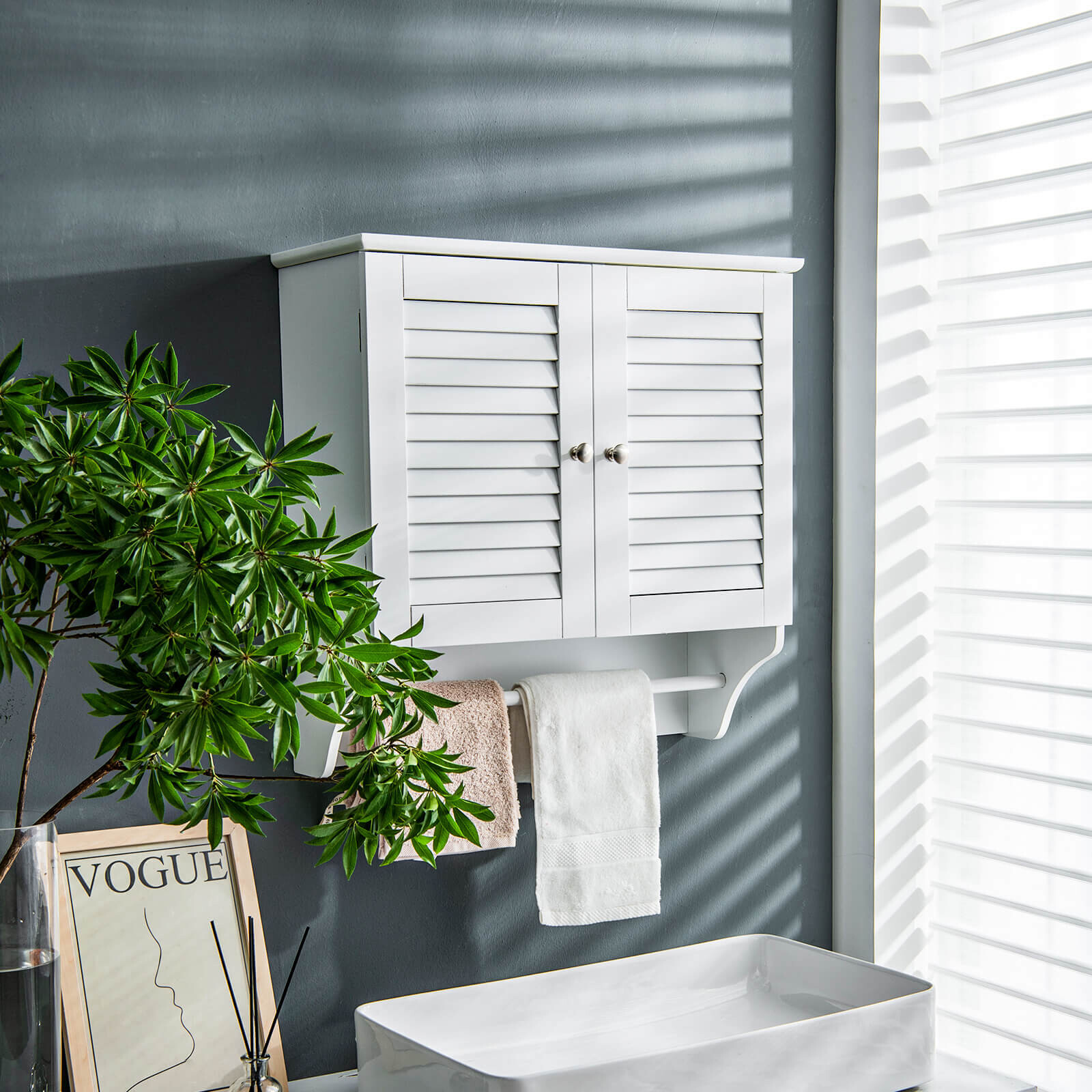 Bathroom Medicine Cabinet with Height Adjustable Shelf and Towels Bar Bathroom Medicine Cabinet with Height Adjustable Shelf and Towels Bar