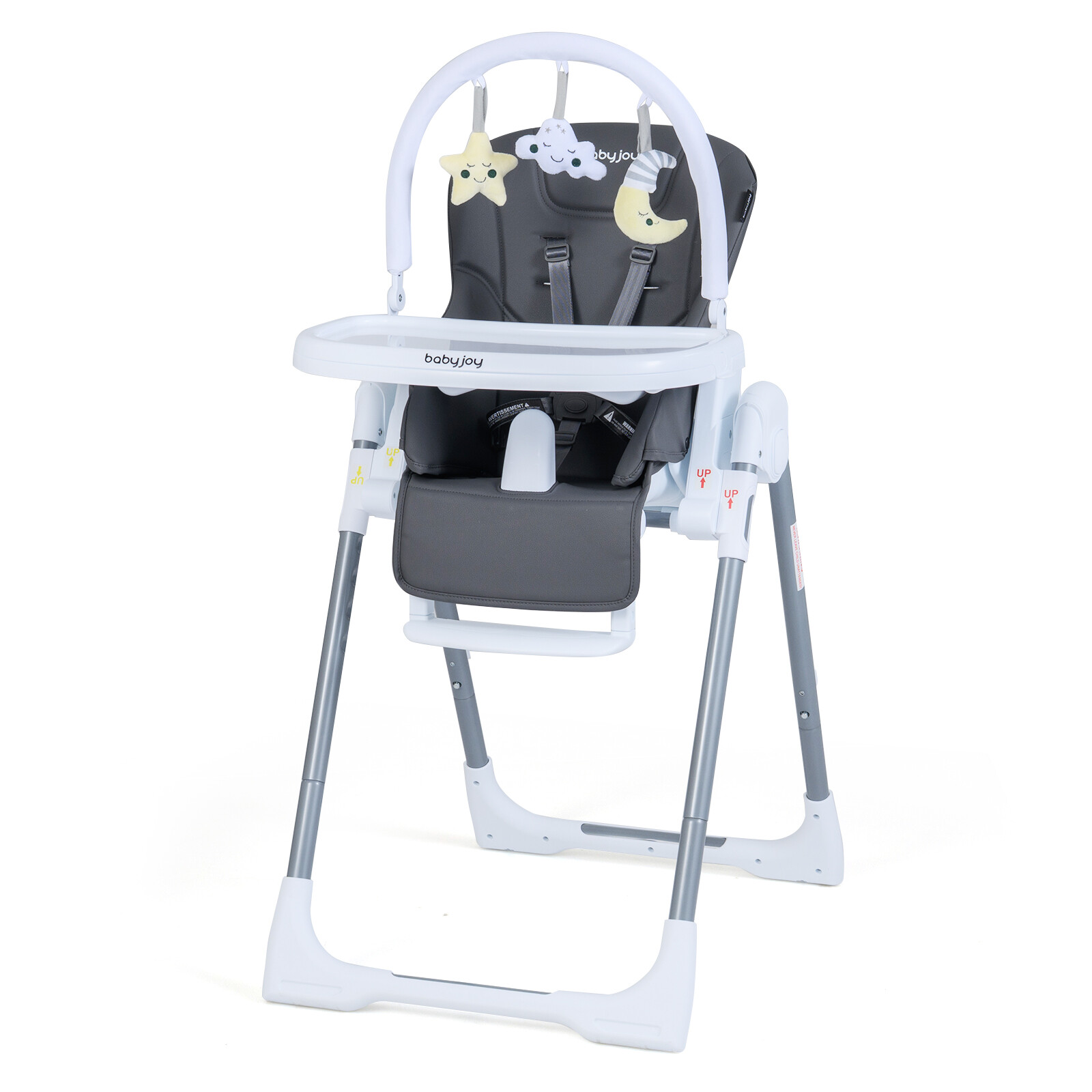 Immagine prodotto - Seggiolone pappa pieghevole grigio scuro