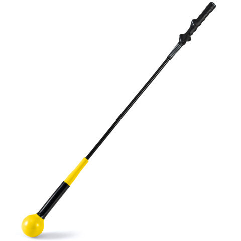 102 cm golfikiigu treeneri abivahend raskusega haarde, rütmi ja tasakaalu jaoks - kollane
