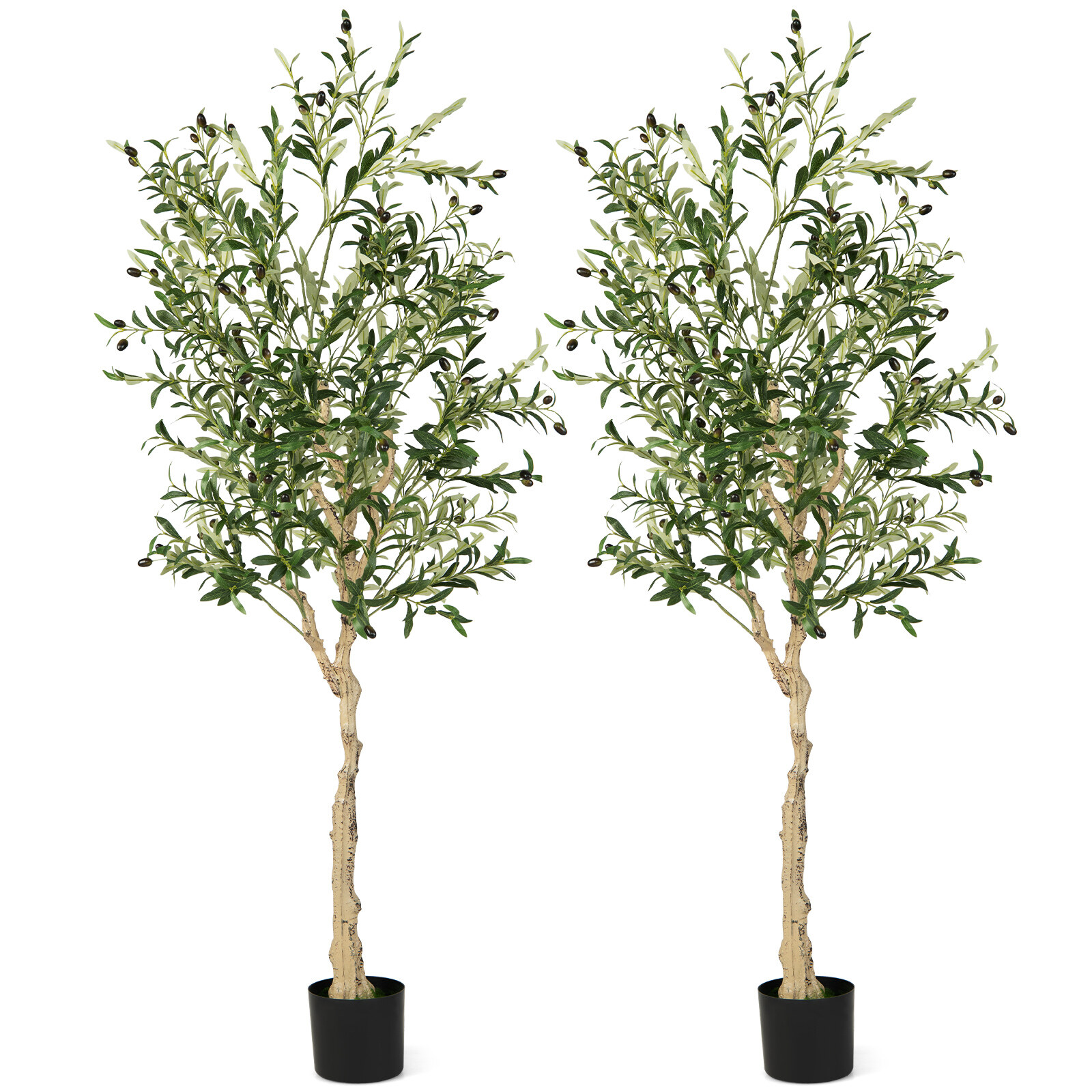 1,8 meetrine kunstlik oliivipuu tsemendipotis - 1 tk