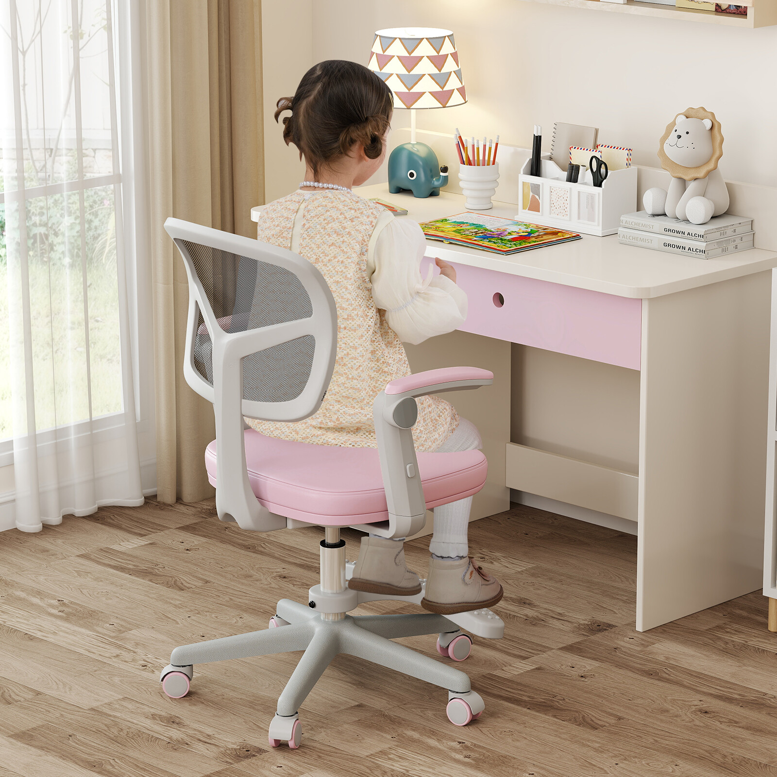 Dettaglio - Sedia da studio per bambini con poggiapiedi