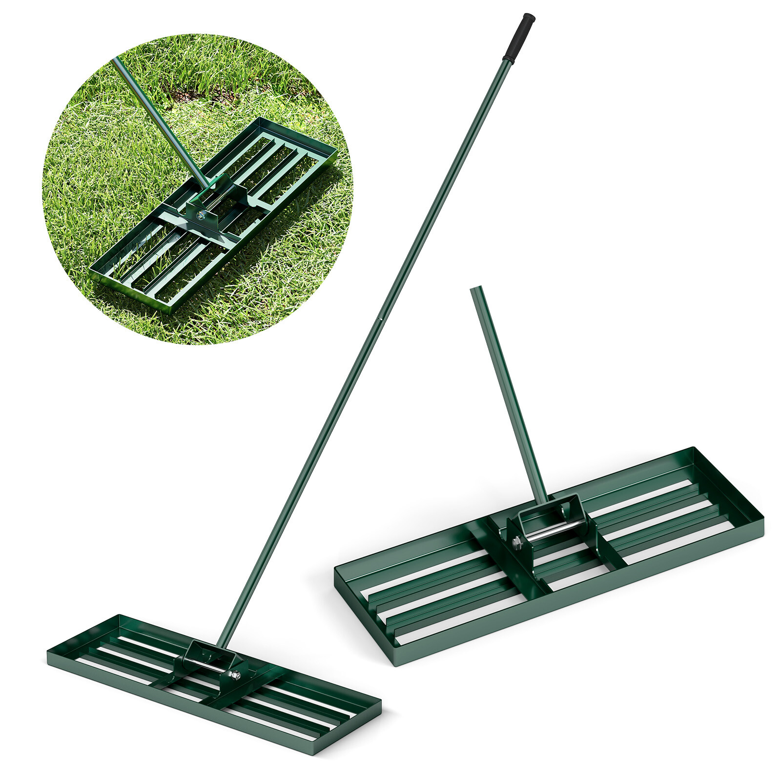 30 x 25 cm muru tasandusreha ergonoomilise käepidemega - roheline