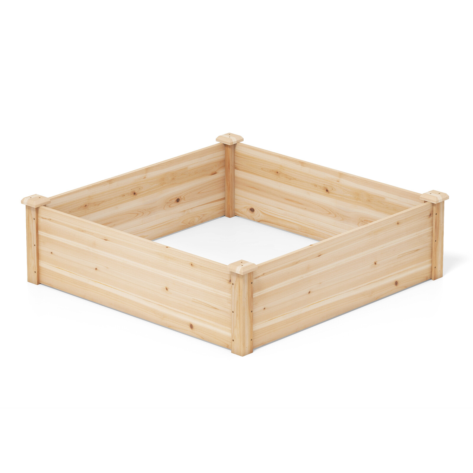 102 cm x 102 cm puidust kõrgpeenar õue - naturaalne
