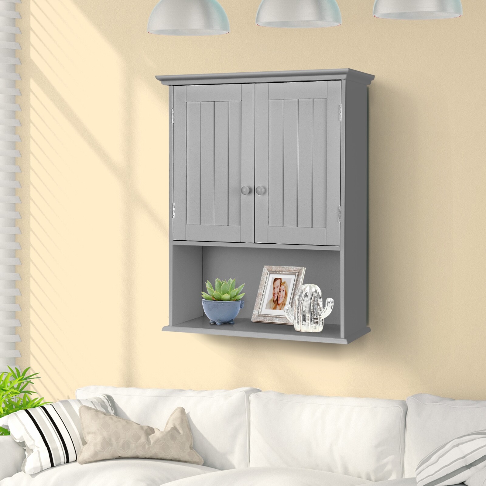 Wall Mount Bathroom Storage Cabinet -Gray Wall Mount Bathroom Storage Cabinet -Gray